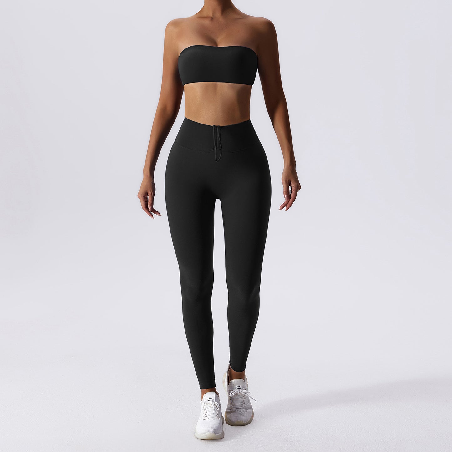 Basic Sports Nude Feel Skinny Yoga Clothes Suit For Women