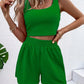 Casual Women's Knitted Cotton Sleeveless Homewear Suit