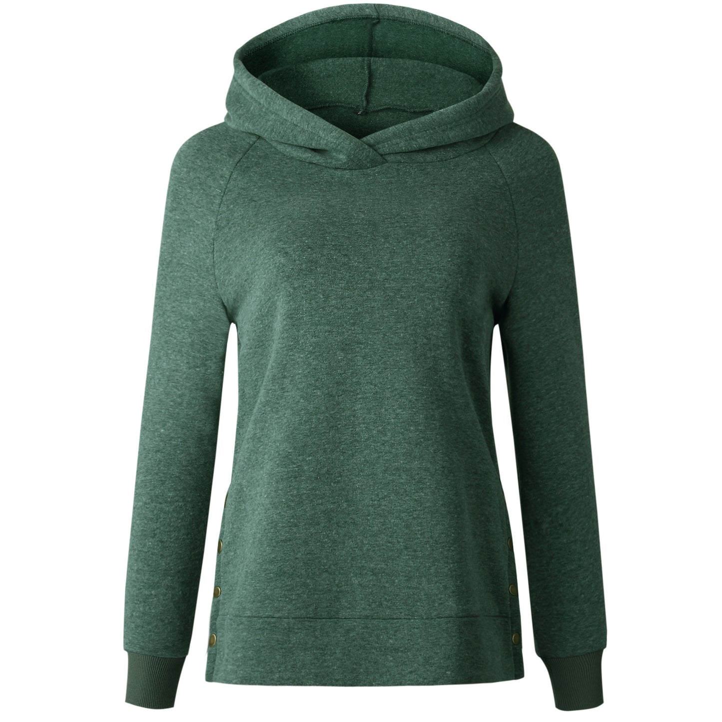 Fashion Casual Solid Color Pullover Womens Hooded Sweater