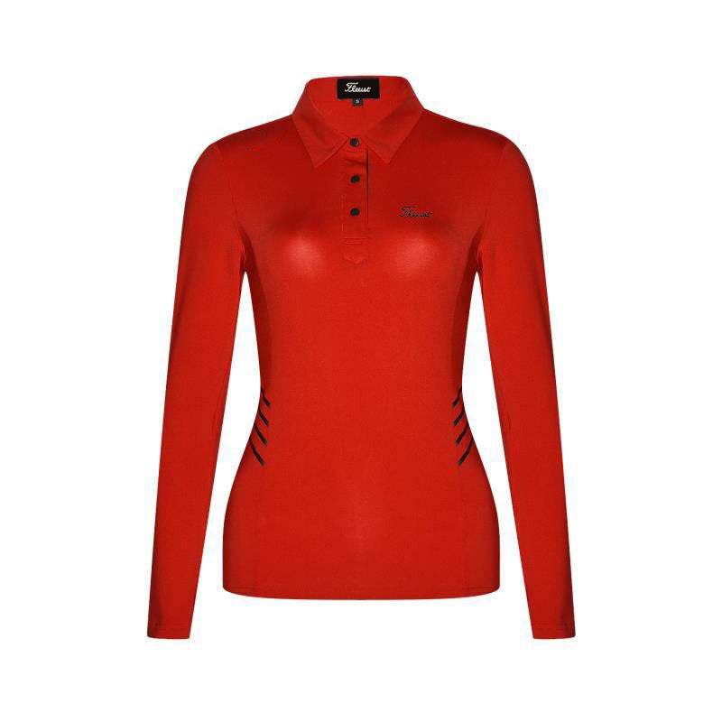 Autumn And Winter Golf Clothes Women's Breathable Quick-drying Slim Wicking Polo Shirt Long-sleeved Top GolfT-shirt Tide