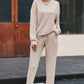 Solid Color Long-sleeved Trousers Loungewear Suit Casual Suit For Women