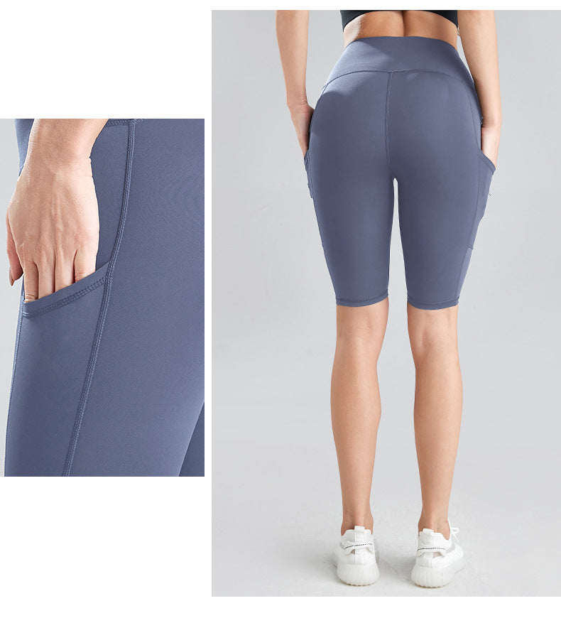 Pocket tight hips high waist stretch fitness yoga pants