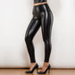 Shascullfites Melody Woman High Waist Black Faux Leather Trousers Casual Legging Skinny Pencil Pants For Work Shaping Leggings