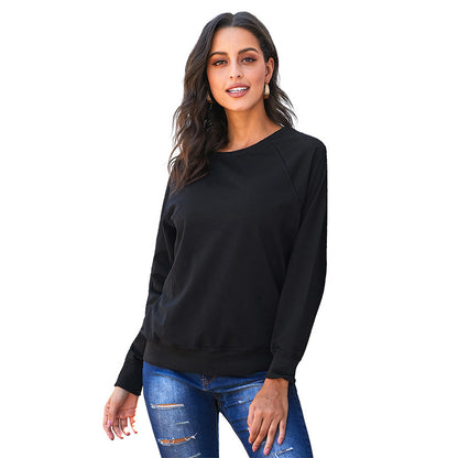 Loose Round Neck Long Sleeve Sweatshirt