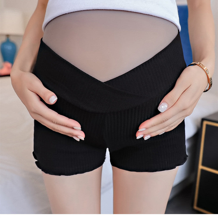 Maternity Wear,Leggings, Low-Waist Shorts, All-Match Safety Pants, Pregnant Women'S Belly Lift Pants