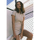 Polo Neck Knitted Tennis Short Sleeve Dress