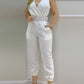 European And American V-Neck Jumpsuit Without Belt