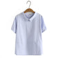 Cotton Jacquard Doll Shirt Short Sleeve Simple All-match T-shirt