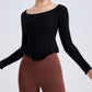 Cross-border Brushed Nude Feel Lace Yoga Clothing Top