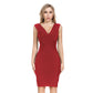 Womens V Neck Bandage Dress