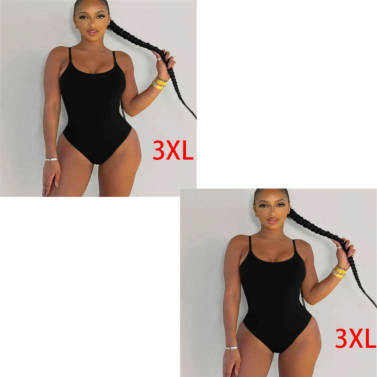 Sling Backless Tether Plus Size Solid Color Triangle One-piece Swimsuit