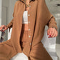 Womens Button Down Lounge Sets Long Sleeve Shirts And  2 Piece Outfit Set Casual Loungewear With Pockets