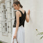 Linen Vest Versatile Back Cross Slimming Top