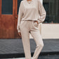 Solid Color Long-sleeved Trousers Loungewear Suit Casual Suit For Women