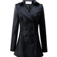 Mid-length Leather Wind Coat Women's Large Swing Coat