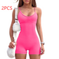 Spaghetti Strap Shorts Jumpsuit Sports Yoga Workout Tight Romper Women Fashion Fitness Sportwear