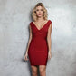 Womens V Neck Bandage Dress