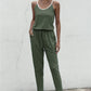 Summer New Color Matching Suspender Jumpsuit