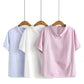 Cotton Jacquard Doll Shirt Short Sleeve Simple All-match T-shirt