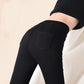 Black high-waist leggings and small feet pants