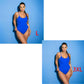 Sling Backless Tether Plus Size Solid Color Triangle One-piece Swimsuit