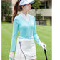 Golf Women's Long-sleeved T-shirt Stand-up Collar Sunscreen Korean Version Of Slim Sports