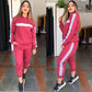 Women's Casual Patchwork Sports Suit Two-piece Set