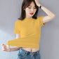 Women's Summer Slim Fit Autumn Korean Style Short Sleeve Cotton