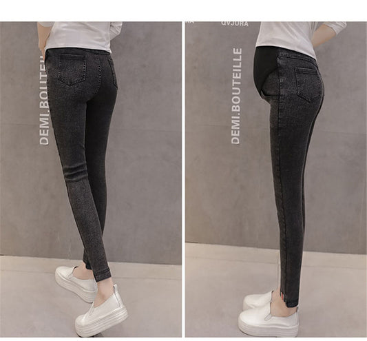 Maternity denim leggings