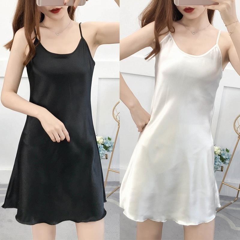 Women Sleepwear Nightgown Satin Silk Robes Sleep Dress Skirt