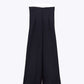 Contrast Color Off-neck Tube Top Jumpsuit Stitching Wide Leg