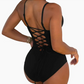 Summer Bikini Backless String Large Size Sexy Solid Color Triangle One-piece Swimsuit Womens Clothing