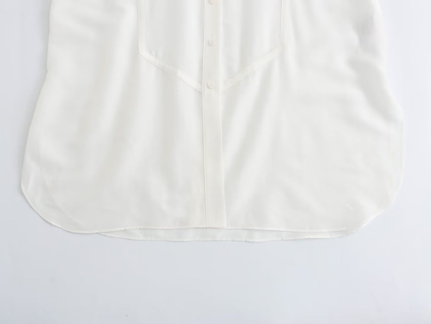 Women's Loose All-match White Draping Effect Elegant Shirt