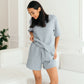 Double-layer Gauze Pajamas Women's Loose Short-sleeved Shorts Two-piece Set