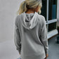 Fashion Casual Solid Color Pullover Womens Hooded Sweater