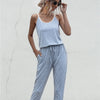 Summer New Color Matching Suspender Jumpsuit