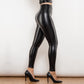 Shascullfites Melody Woman High Waist Black Faux Leather Trousers Casual Legging Skinny Pencil Pants For Work Shaping Leggings