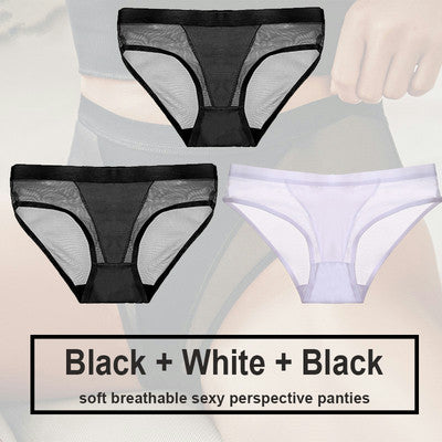 Women's Polyester Seamless Panty Three Piece Set