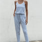 Summer New Color Matching Suspender Jumpsuit