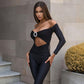 New Off-shoulder Hollow Slim Hot Girl Jumpsuit