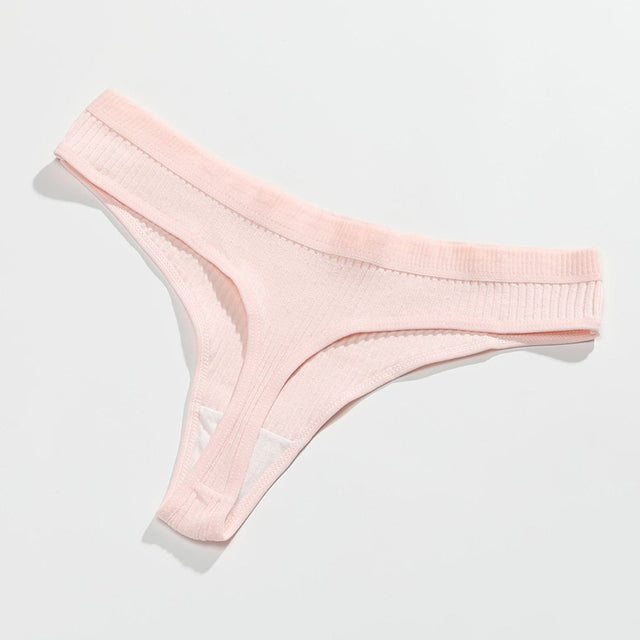 New Female Cotton Panties Low Thong