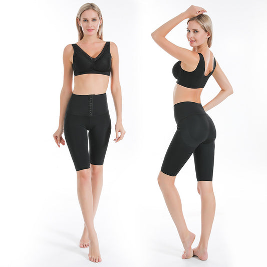 Women's Body Sculpting Pants With Buttoned Waist And Hips