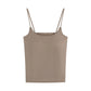 Women's Spring Sleeveless Sweet Hot Girl Top Camisole With Chest Pad