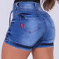 Women's Fashion Casual High Waist Skinny Denim Shorts