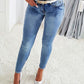 Women's Jeans European And American Trendy High Waist Beaded Skinny Tappered Pants