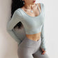 Tight and thin stretch yoga long sleeve fitness yoga clothes