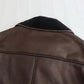 Faux Leather Double-sided Jacket European And American Locomotive Long Breasted Coat