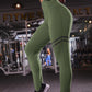 High waist solid color cross-border striped stretch yoga pants fitness bottoming nine points trousers