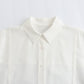 Women's Loose All-match White Draping Effect Elegant Shirt