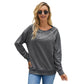 Loose Round Neck Long Sleeve Sweatshirt